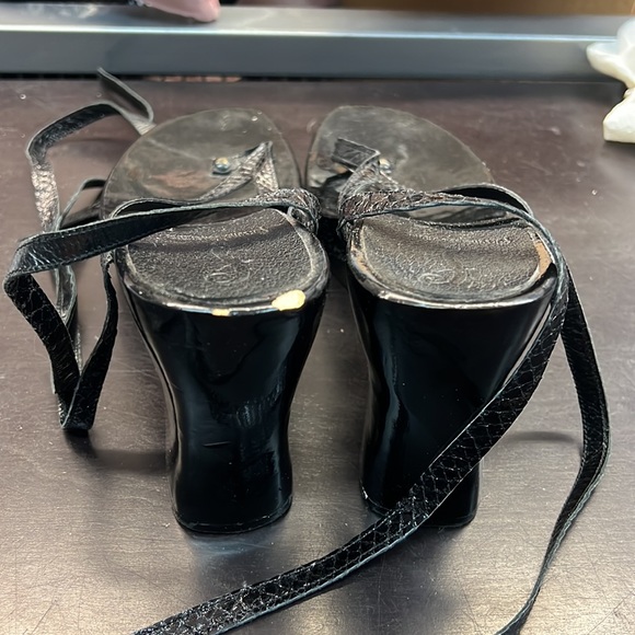 Fortuna Valentino Wooden Sandals Sz 40 - Picture 7 of 15